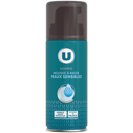 U Mousse à raser homme peaux sensibles 100ml