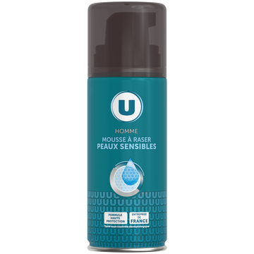 U Mousse à raser homme peaux sensibles 100ml