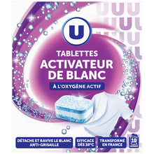 U Activateur de lavage blanc 10 tablettes
