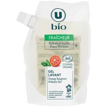 U BIO Gel lavant bio orange sanguine basilic recharge 500ml