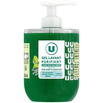 U Gel lavant purifiant thé menthe pompe 300ml