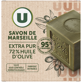 U Savon de marseille extra pur olive, 300g