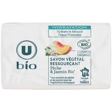 U BIO Savon pêche jasmin 100g