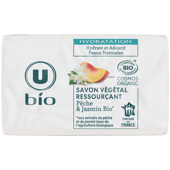 U BIO Savon pêche jasmin 100g