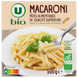 U BIO Macaroni, étui carton de 500g