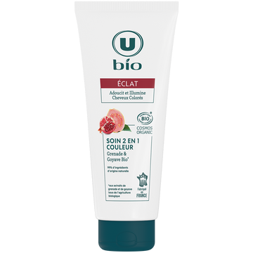 U BIO Après Shampooing Eclat Cheveux colorés, grenade & goyave bio - 200ml