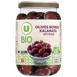 U BIO Olives noires au naturel Kalamata 200g