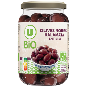 U BIO Olives noires au naturel Kalamata 200g