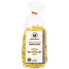 U SAVEURS Papillons IGP d'Alsace aux oeufs sachet 250g