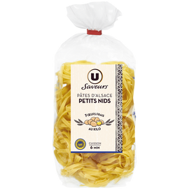 U SAVEURS Pâtes Petits nids IGP d'Alsace aux oeufs - Sachet 250g