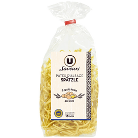 U SAVEURS Späetzle IGP d'Alsace pâtes aux oeufs - Sachet 250g