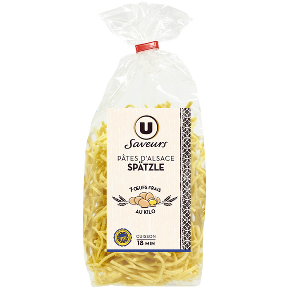 U SAVEURS Späetzle IGP d'Alsace pâtes aux oeufs - Sachet 250g