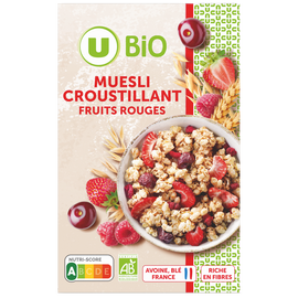 U BIO Muesli croustillant fruits rouges sachet 350g