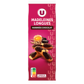 U Madeleines longues marbrées chocolat - 250g