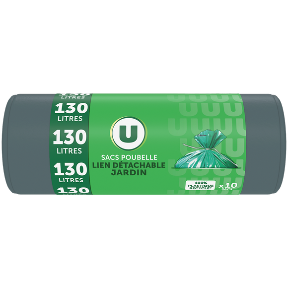 U Sacs poubelle de jardin à lien détachable 10x130 litres