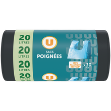 U Sacs poubelle à poignées multi-usages - 20L - x30