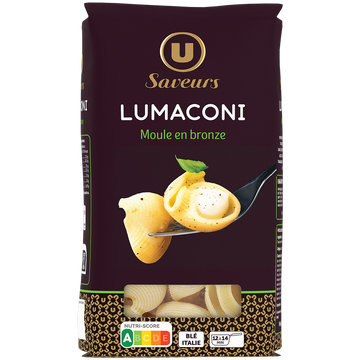 U SAVEURS Pâtes Lumaconi nature  sachet 400g