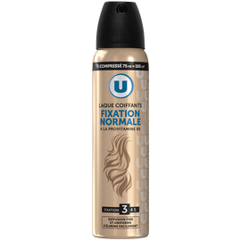 U Laque coiffante fixation normale compressée 75ml