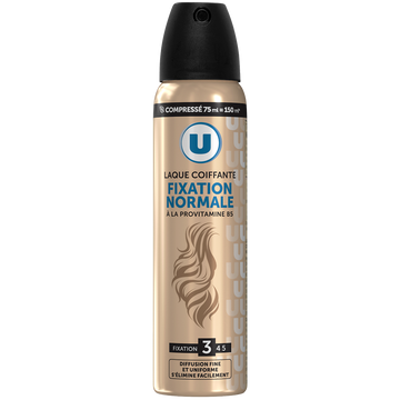U Laque coiffante fixation normale compressée 75ml