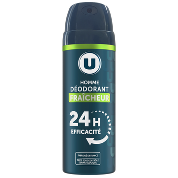 U Déodorant homme fraîcheur 24h, atomiseur 200ml