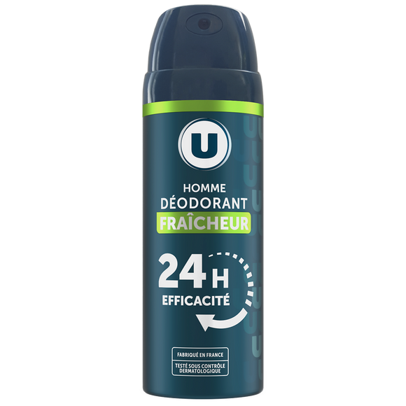 U Déodorant homme fraîcheur 24h, atomiseur 200ml