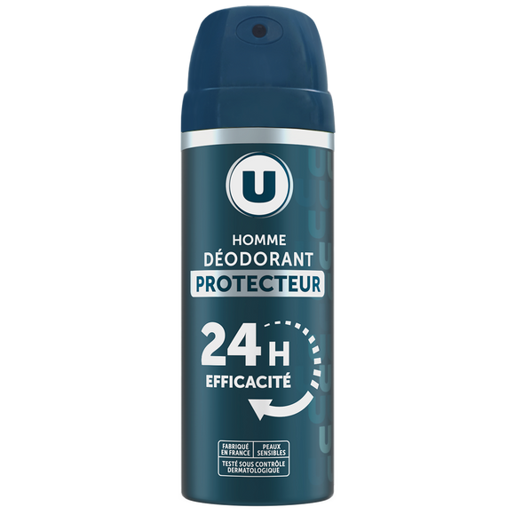 U Déodorant homme protecteur peaux sensibles 24h, 200ml