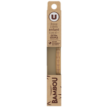 U Brosse à dents bambou enfant extra souple 97% naturel x1