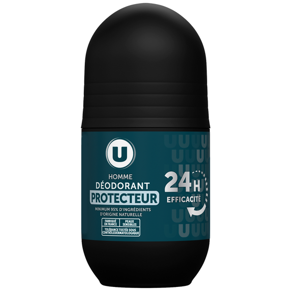 U Déodorant homme peaux sensible 24h bille, 50ml