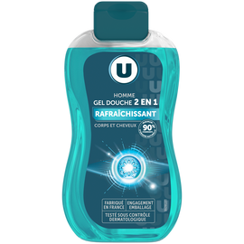 U Gel douche homme rafraîchissant 2en1 - flacon 250ml