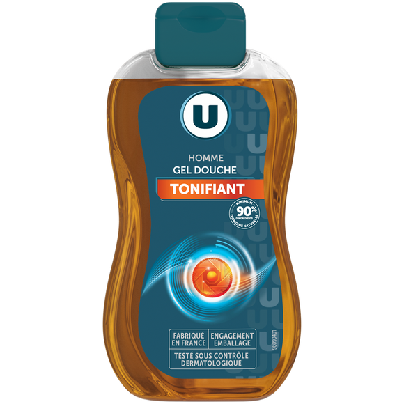 U Gel douche homme tonifiant, flacon 250ml