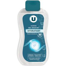 U Gel douche homme Peaux sensibles, hydratant - 250ml