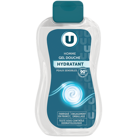 U Gel douche homme Peaux sensibles, hydratant  - 250ml