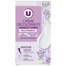 U Crème décolorante visage et corps, 2x50ml