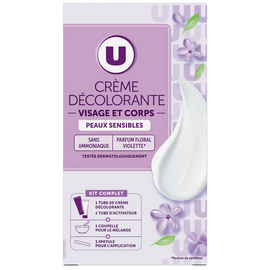 U Crème décolorante visage et corps, 2x50ml