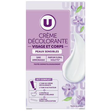 U Crème décolorante visage et corps, 2x50ml