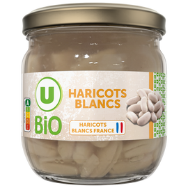 U BIO Haricots blancs  bocal 37cl, 205g
