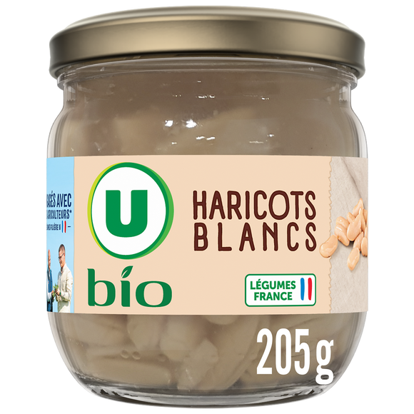 U BIO Haricots blancs bocal 37cl, 205g