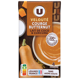U Soupe Velouté butternut au lait de coco et curcurma 1 litre