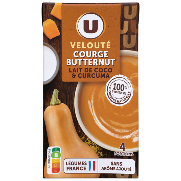U Soupe Velouté butternut au lait de coco et curcurma 1 litre