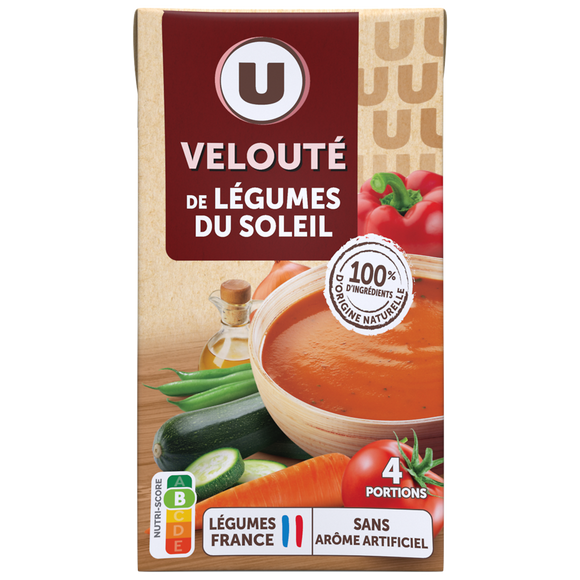 U Soupe Velouté de légumes du soleil brique 1 litre