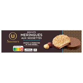 U SAVEURS Biscuits meringués aux noisettes - 100g