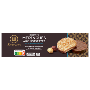 U SAVEURS Biscuits meringués aux noisettes - 100g