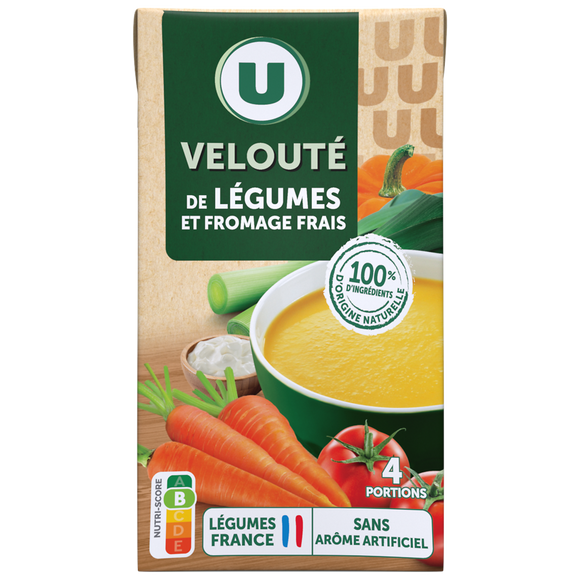 U Soupe Velouté de légumes fromage fondu brique 1L