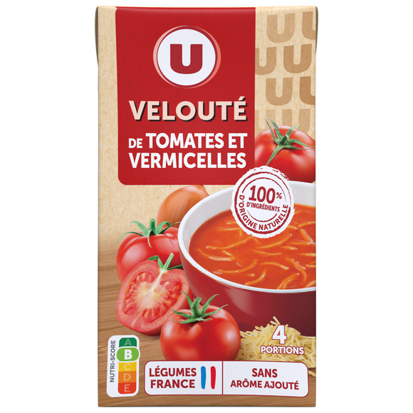 U Soupe Velouté tomates vermicelles brique 1L
