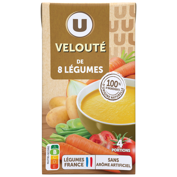 U Soupe Velouté aux 8 légumes 1 litre