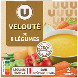 U Soupe Velouté aux 8 légumes brique 2x30cl 620g