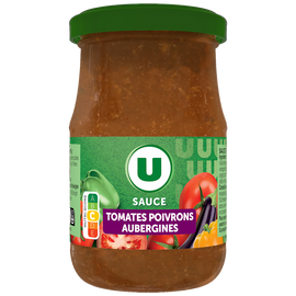 U Sauce tomate poivron aubergine, pot de 190g