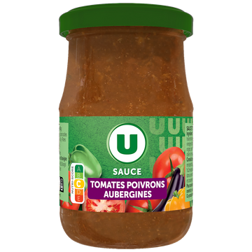 U Sauce tomate poivron aubergine, pot de 190g