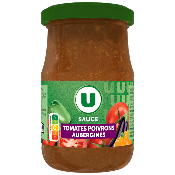 U Sauce tomate poivron aubergine, pot de 190g