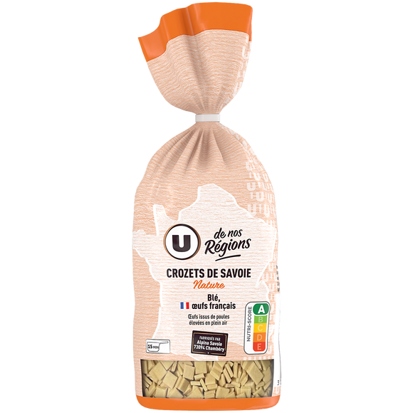 U DE NOS REGIONS Crozets de Savoie nature UDNR, 400g